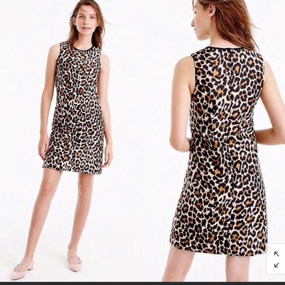 🐆J. Crew Leopard Shift Dress🐾 - Picture 1 of 6